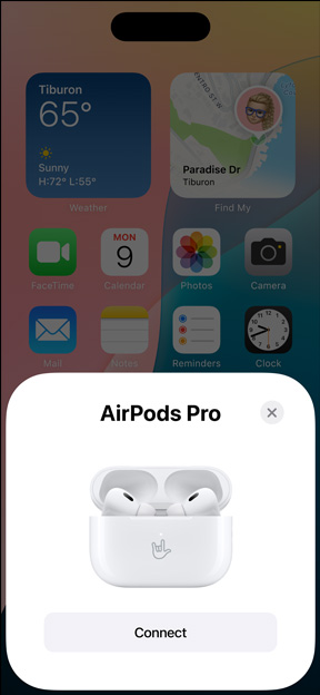 „iPhone“ poravimas su pagal užsakymą išgraviruota „AirPods Pro“ pora.