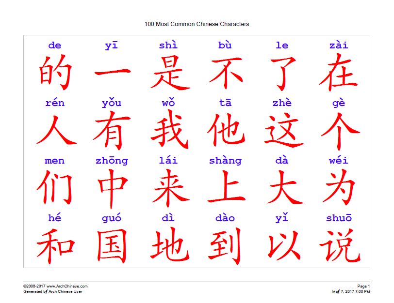 Read And Write Chinese Characters 读写汉字 学中文