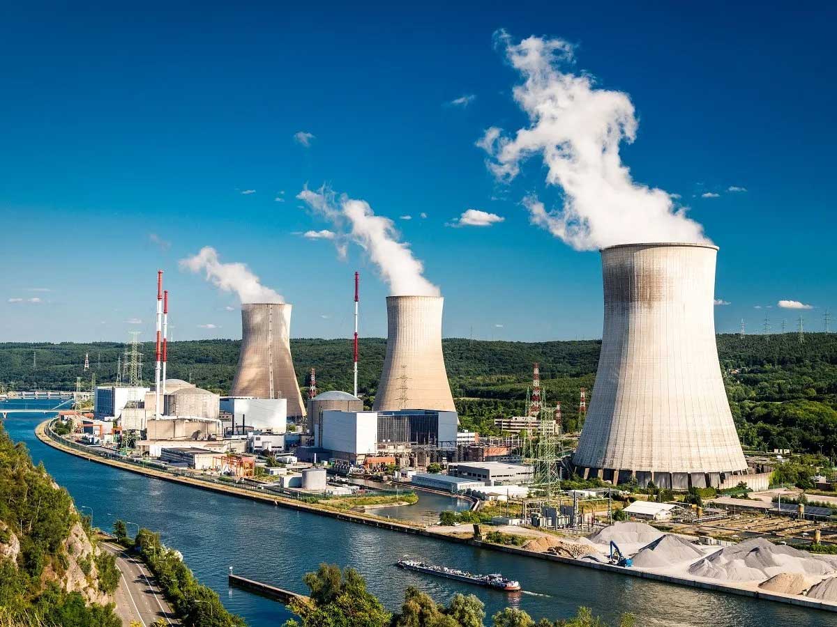 Cooling towers of a nuclear power plant