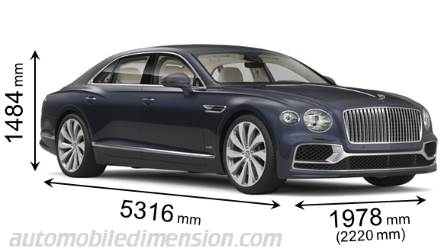 Bentley Flying Spur length x width x height