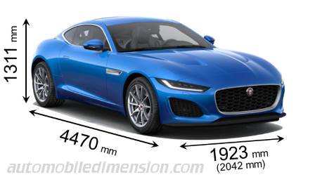 Jaguar F-TYPE Coupe length x width x height