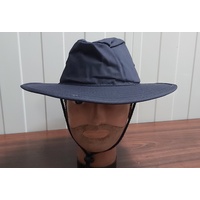 WIDE BRIM WORK HAT NAVY BLUE SOFT CROWN