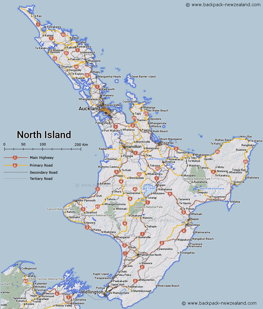 North Island Map