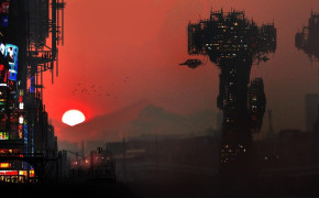 Red Cyberpunk Wallpaper 1800x1000 65098