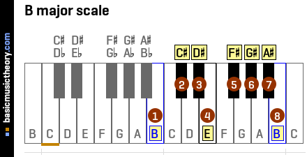 B major scale