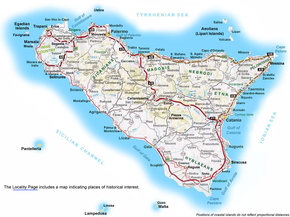 Map of Sicily - Sicily Italy Map - Maps of Sicily - Best of Sicily ...