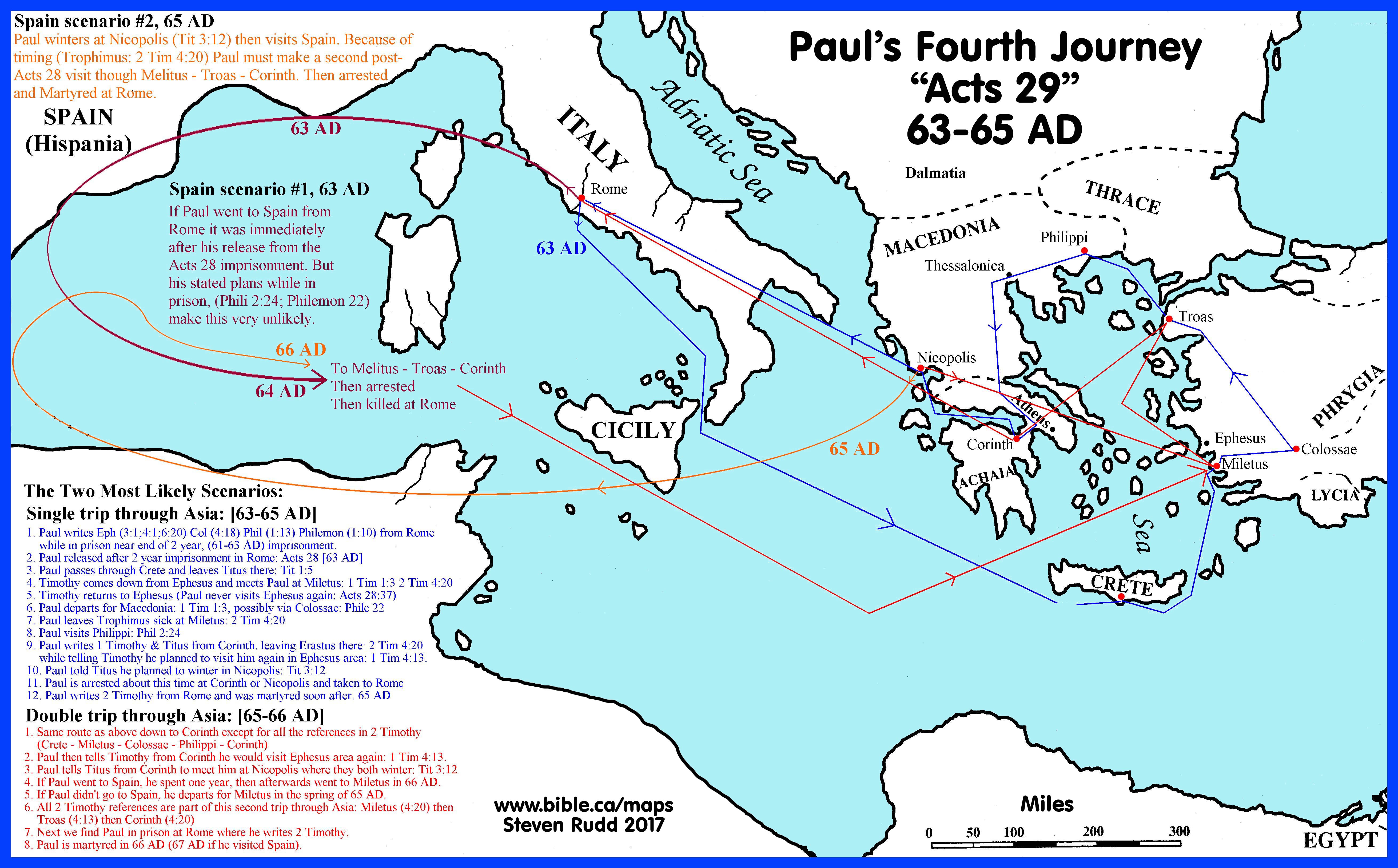 Printable Map Of Paul's Journey To Rome