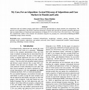 Image result for My Case, For an Adposition Lexical Polysemy of Adpositions and Case Markers in Finnish and Latin.. Size: 182 x 185. Source: aclanthology.org