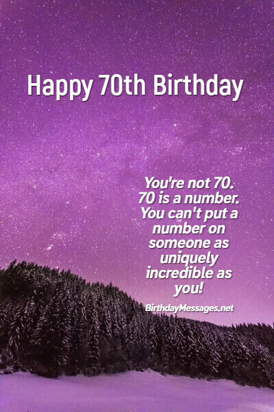 70 Birthday Wishes