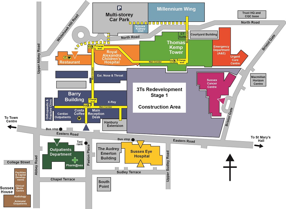 Worcester Royal Hospital Map