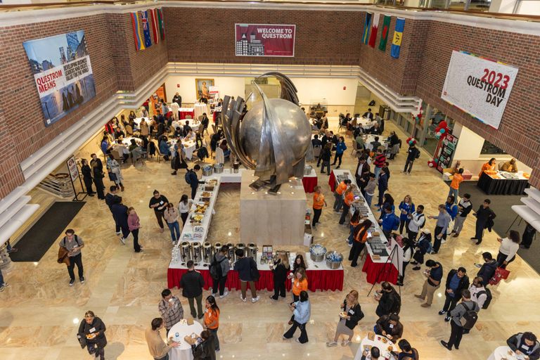 A look down at a crowd of people at IDEA Con 2023