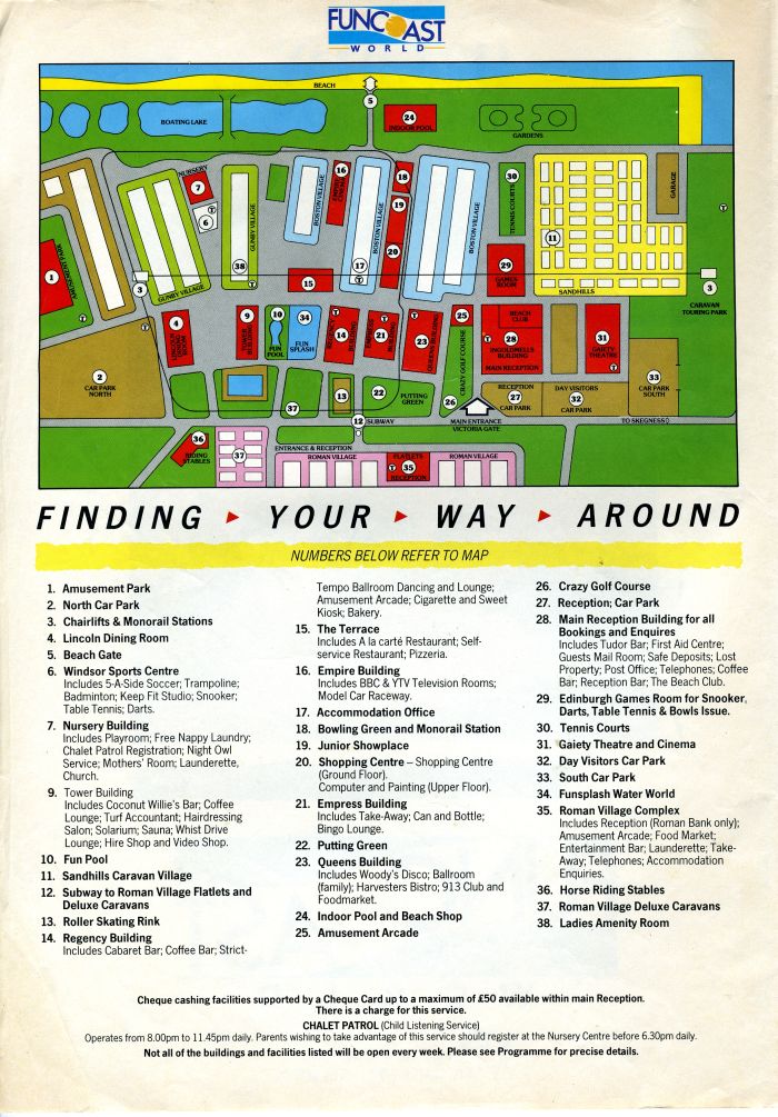 Butlins Skegness Apartments Map