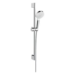 Hansgrohe Crometta 100 Dušas komplekts, 1 režīms, 65cm stienis, balts/hroms