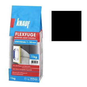 Knauf Flexfuge Universal Cementa bāzes flīžu šuvotājs, samta melns, 1kg