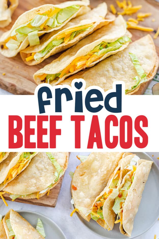 collage of beef taco images.