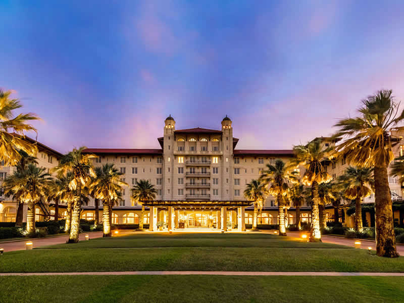 Hotel Galvez at Sunset