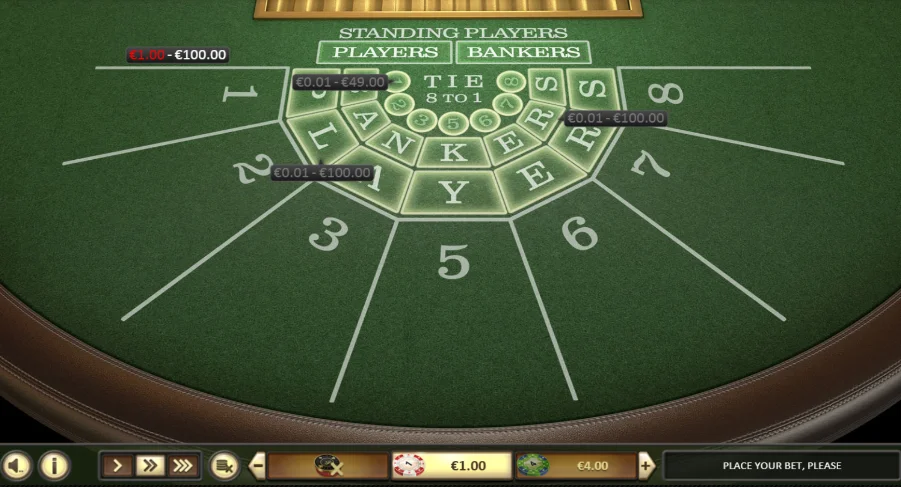 Baccarat at TG Casino