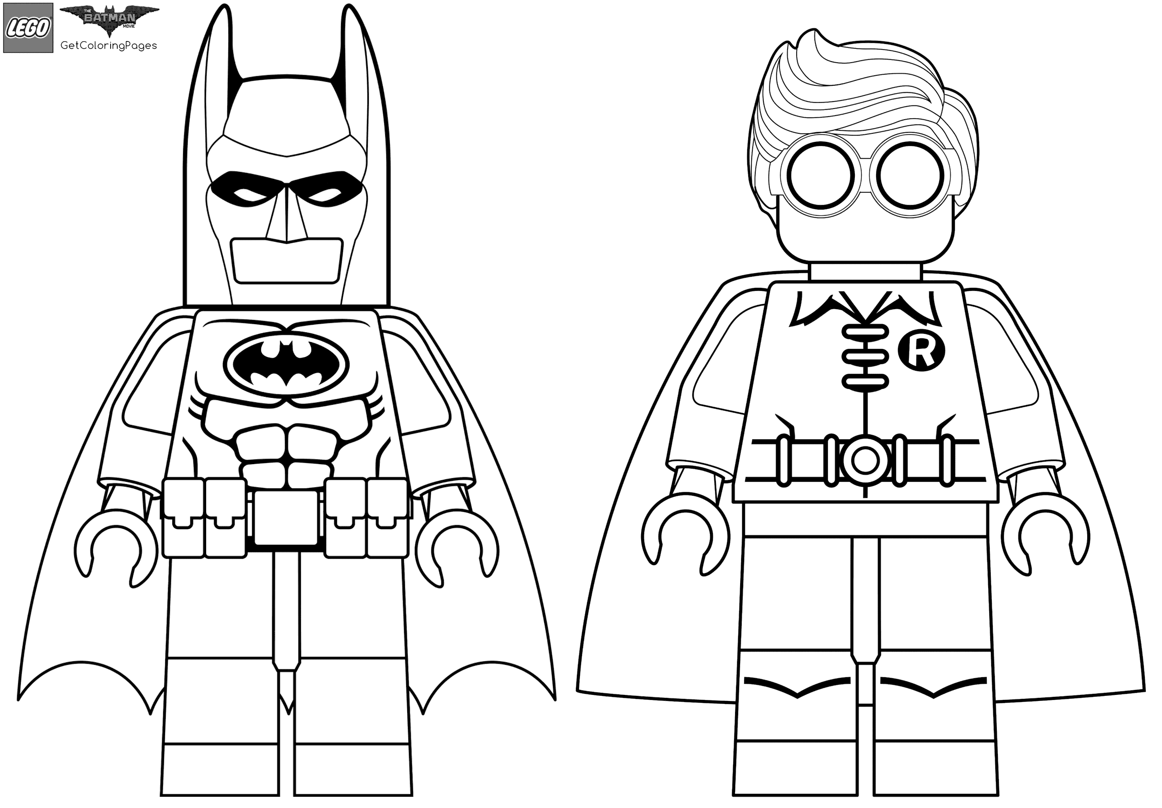 Minifigures from LEGO Batman Movie to Color - Get Coloring Pages