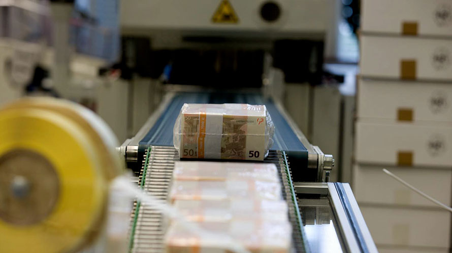 Image of banknote printing process