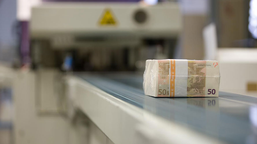 Image of banknote printing process