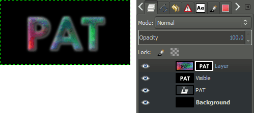 GIMP layer mask example