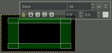 GIMP resize text box