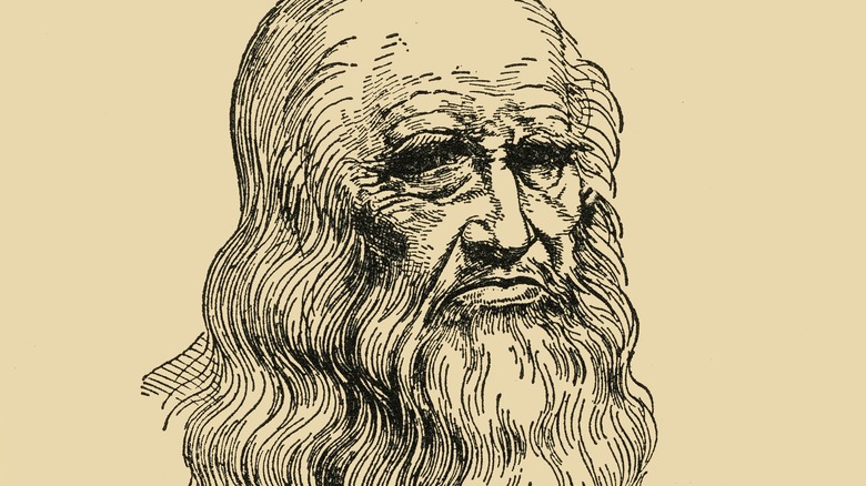 Sketching of Leonardo da Vinci