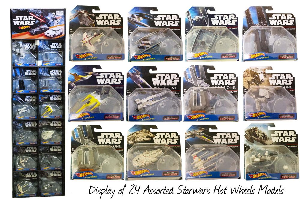 STARWARS MODELS HOT WHEELS DISPLAY 24 (SD)