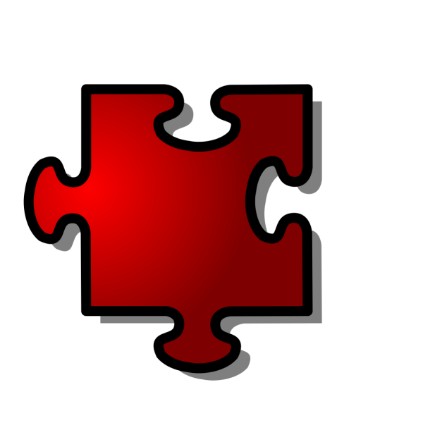 Jigsaw Red 10 PNG Clip art