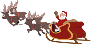 Santa Sleigh PNG Photo PNG Clip art