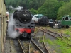 On a steam train