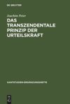 book: Das transzendentale Prinzip der Urteilskraft