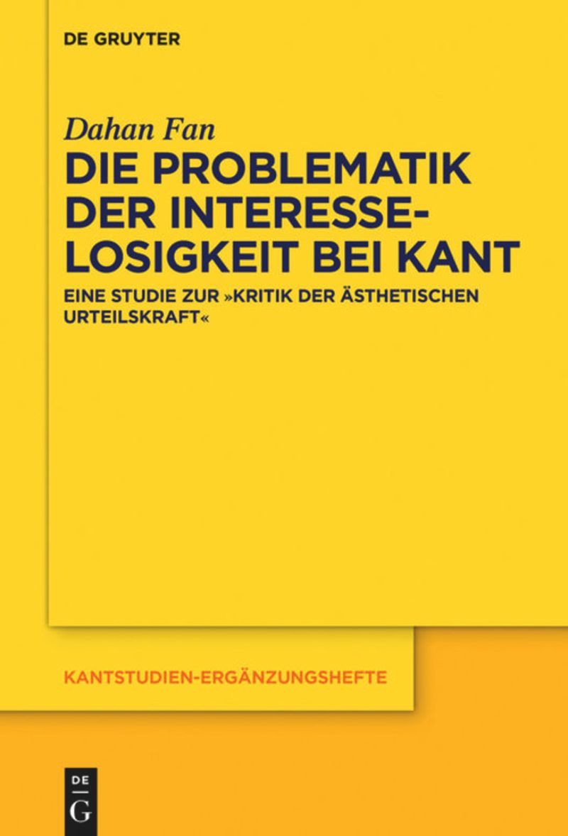 book: Die Problematik der Interesselosigkeit bei Kant