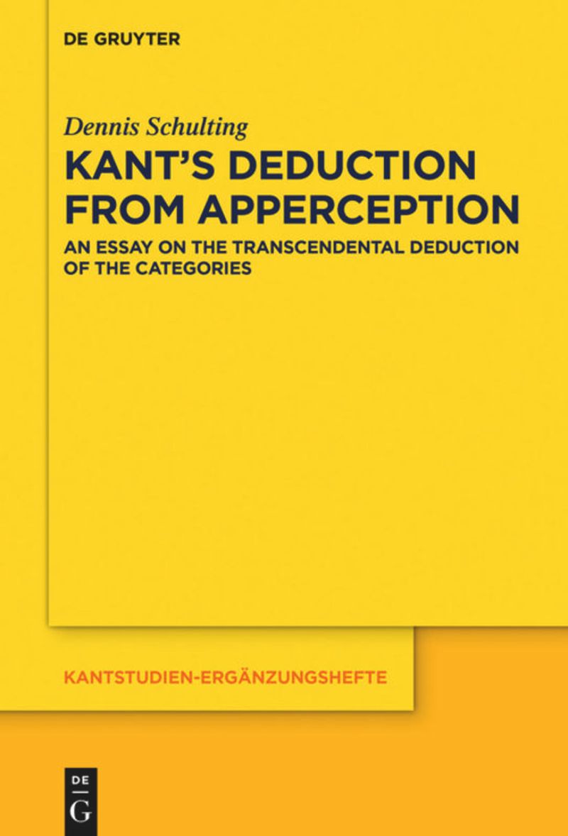 book: Kant’s Deduction From Apperception