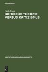 book: Kritische Theorie versus Kritizismus