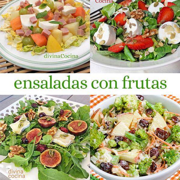 12 ensaladas con frutas - Receta de DIVINA COCINA