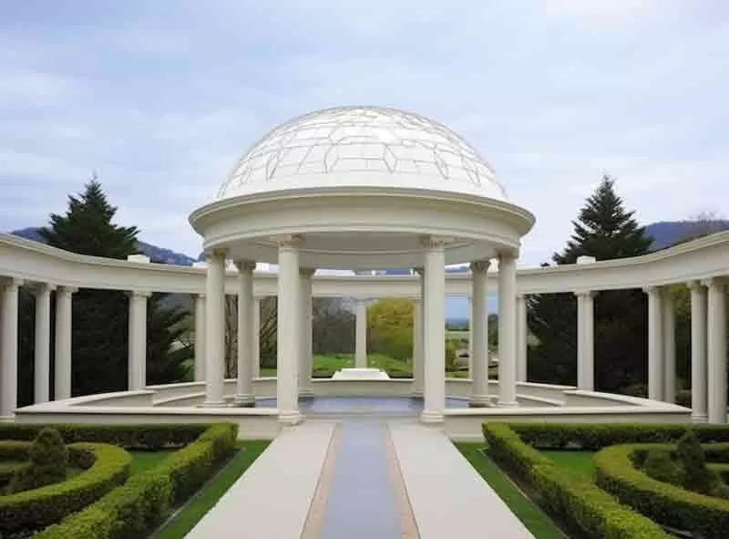 Exquisite Marble Metal Gazebo Design Charm and Custom