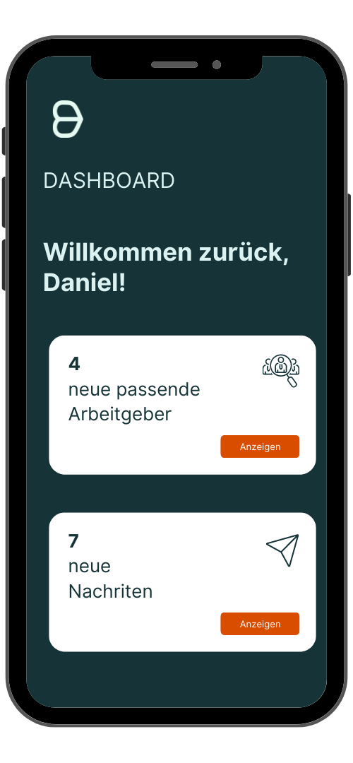 Screenshot des Empion-Dashboards für Talente