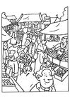 Coloring page market place