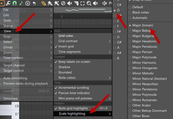 Enabling "Scale highlighting"