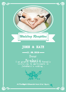 Green Wedding Invitation