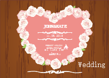 Rose Heart Wedding Invitation