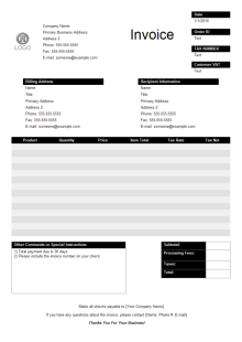 Product Invoice