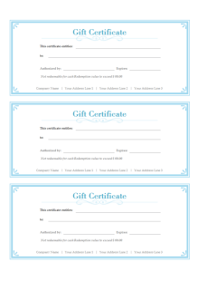 Simple Gift Certificate