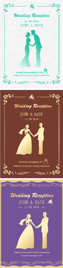 Silhouette Wedding Invitation