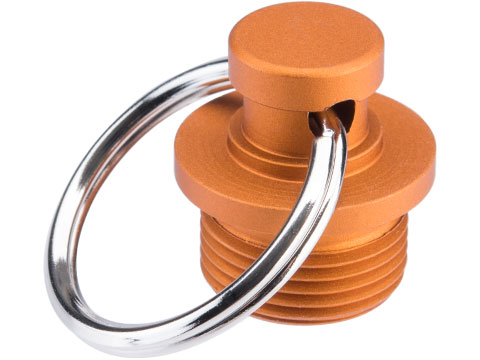 Matrix PLUG Muzzle Protection Barrel Plug and Keychain (Threads: 14mm Positive / Orange)