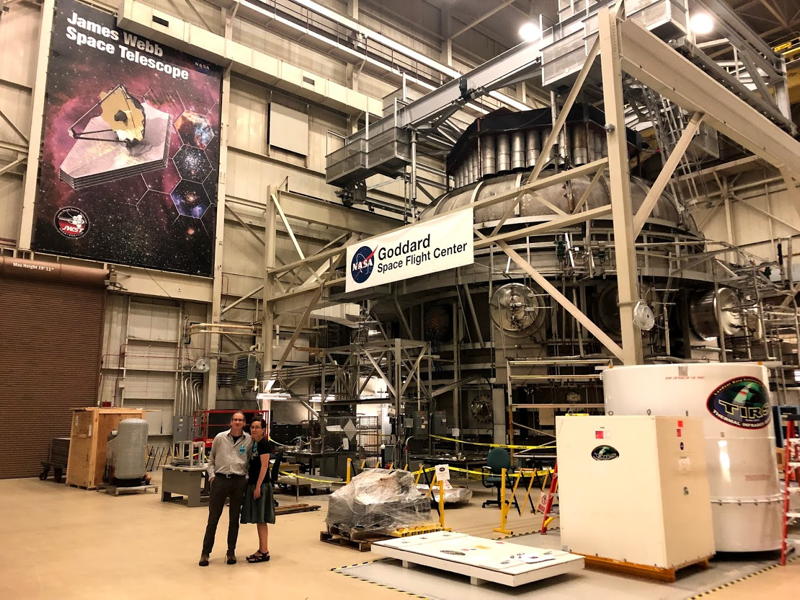 Julieta and Andy touring Goddard