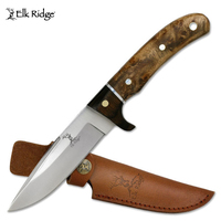 Elk Ridge Burl Wood Fixed Knife KER065