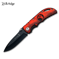 Elk Ridge Red Camo Pocket Knife KER134RCB