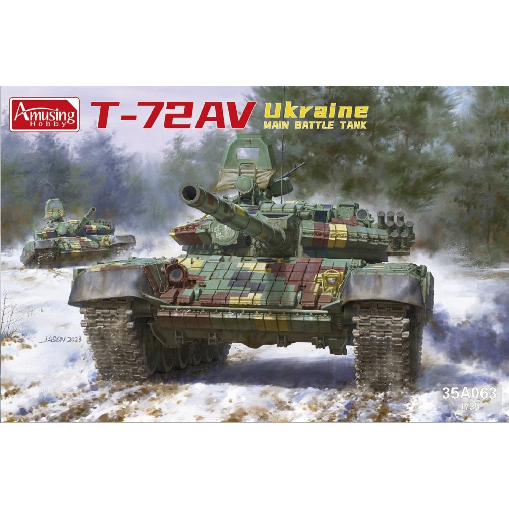 AH35A063 Amusing Hobby 1/35 T-72AV Ukraine main battle tank